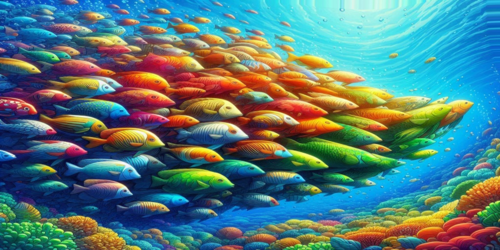 a swarm of fish